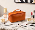 Bolsa de Maquillaje Portátil Tela de Cuero