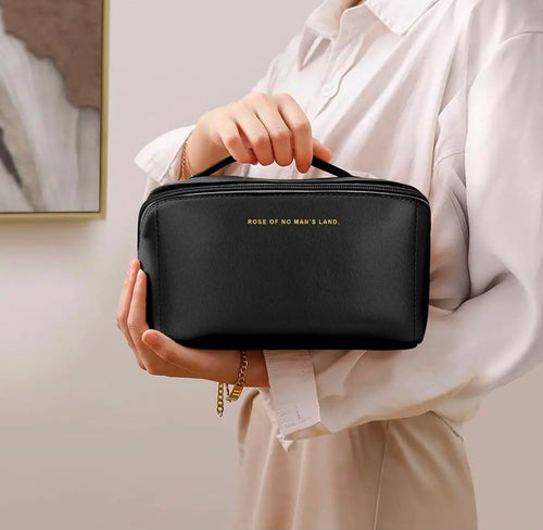 Bolsa de Maquillaje Portátil Tela de Cuero